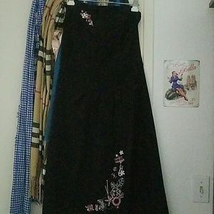 Strapless black Tiki Dress